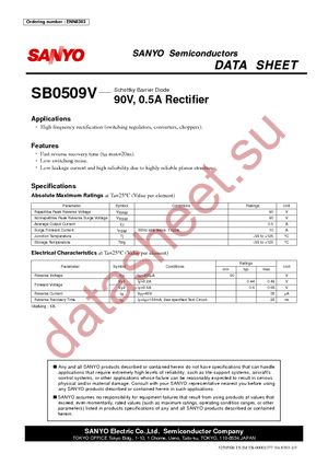 SB0509V-TL-E datasheet  